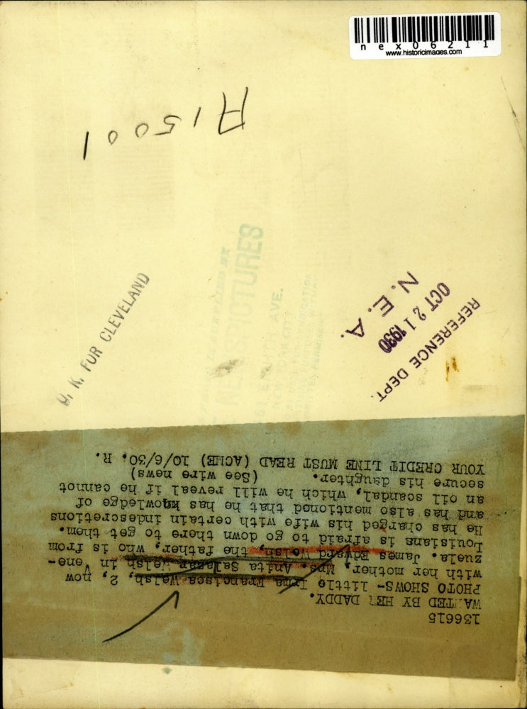 1930 Press Photo Irma Francisca Walsh, daughter of Anita & James Edward Walsh