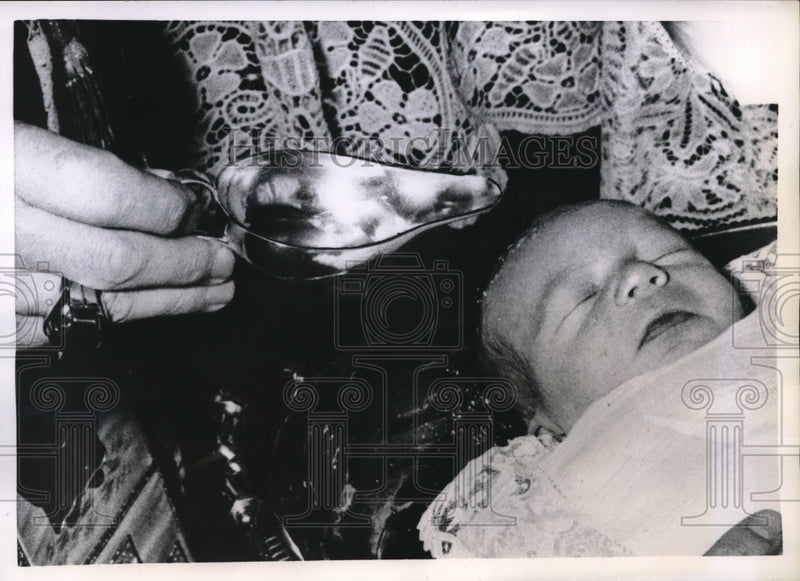 Load image into Gallery viewer, 1955 Press Photo Baptism of Prince Henri born to the heir Prince Jean of
