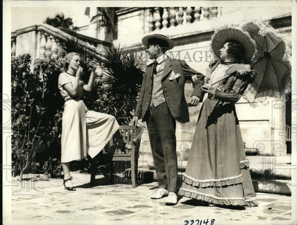 1936 Press Photo Joan Taylor, Zonah Bond and Adrian Salvas