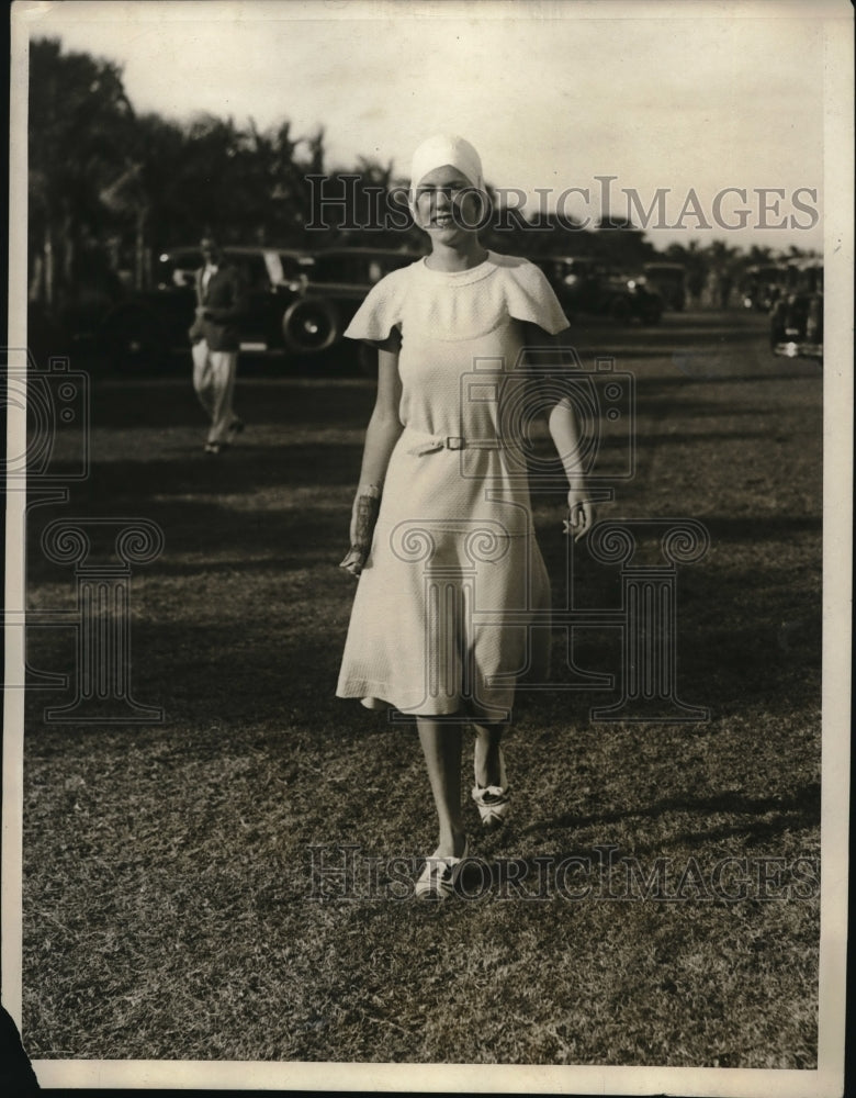 1930 Press Photo Ms. Rose Davis of N.Y. Society at Palm Beach Florida.