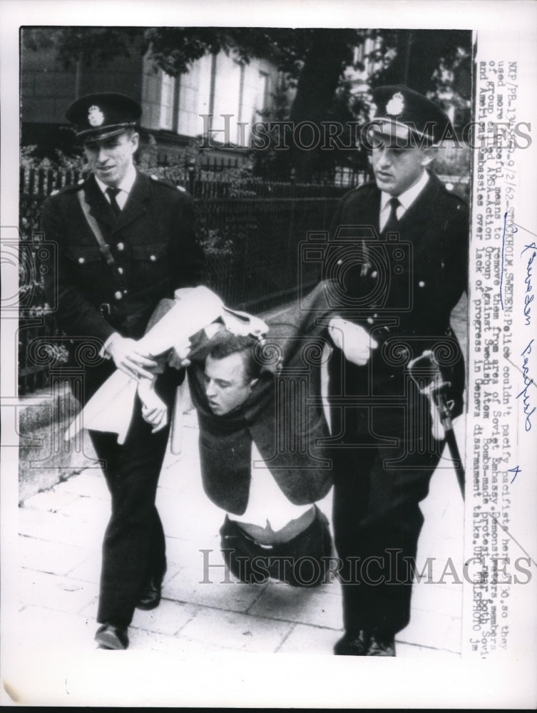 1962 Press Photo Stockholm Sweden Pacifists