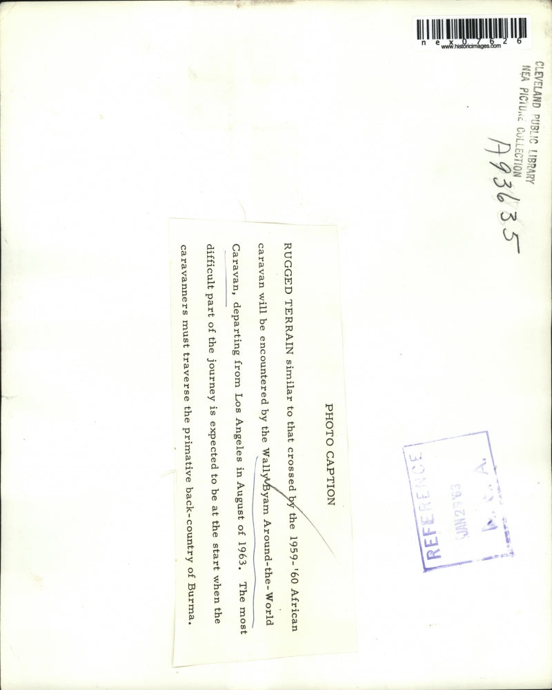 1963 Press Photo General view of the rugged terrain - nex07626