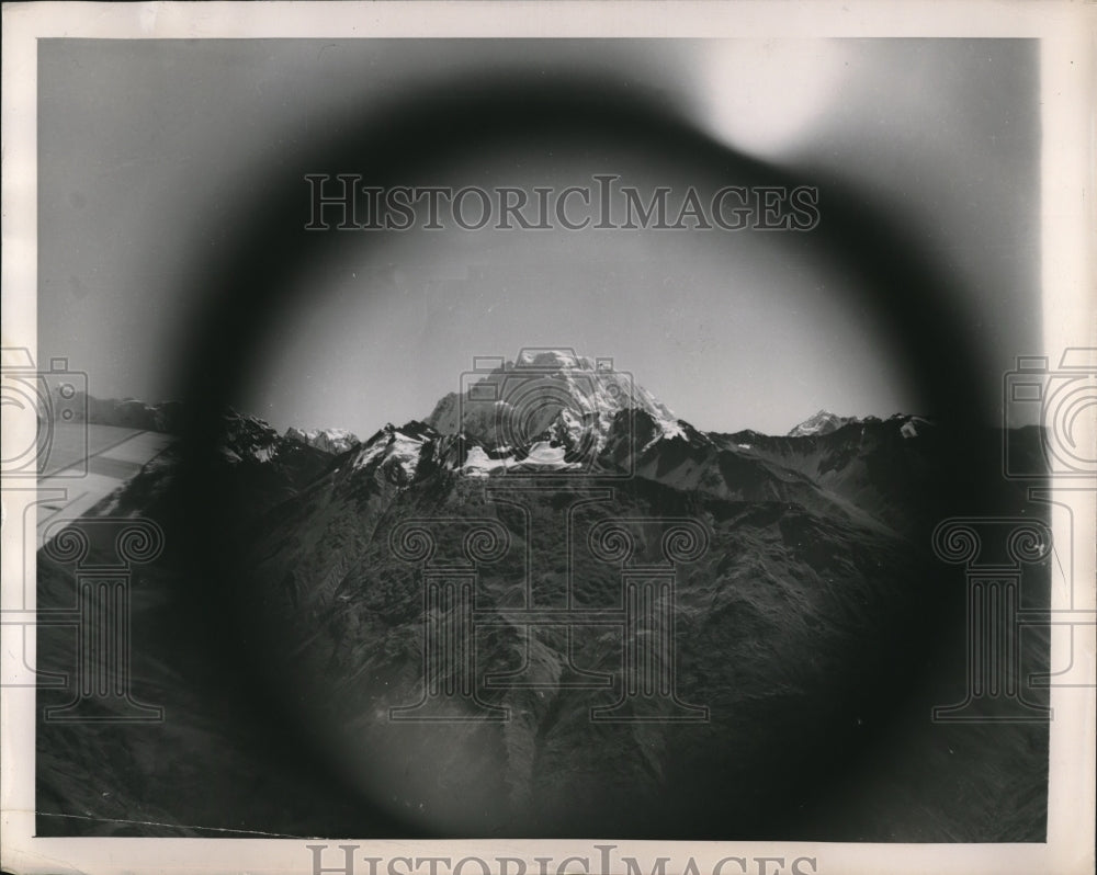 1948 Press Photo Andes Mountains Covered In Snow Lima Peru Shot From Plane