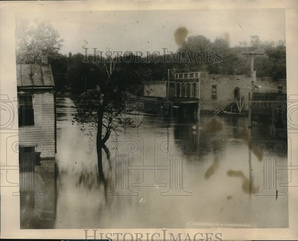 1927 Press Photo Flooded Street In Kentucky