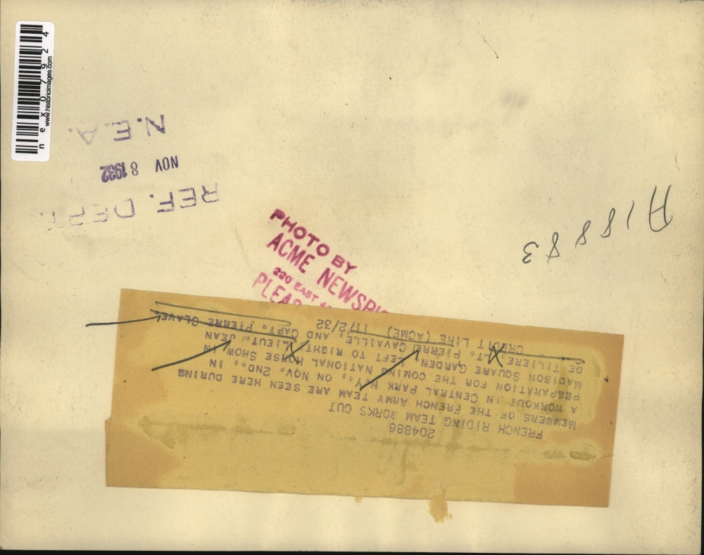 1932 Press Photo Pierre Cavielle Captain Pierre Clave Lieut Jean De Tiliere