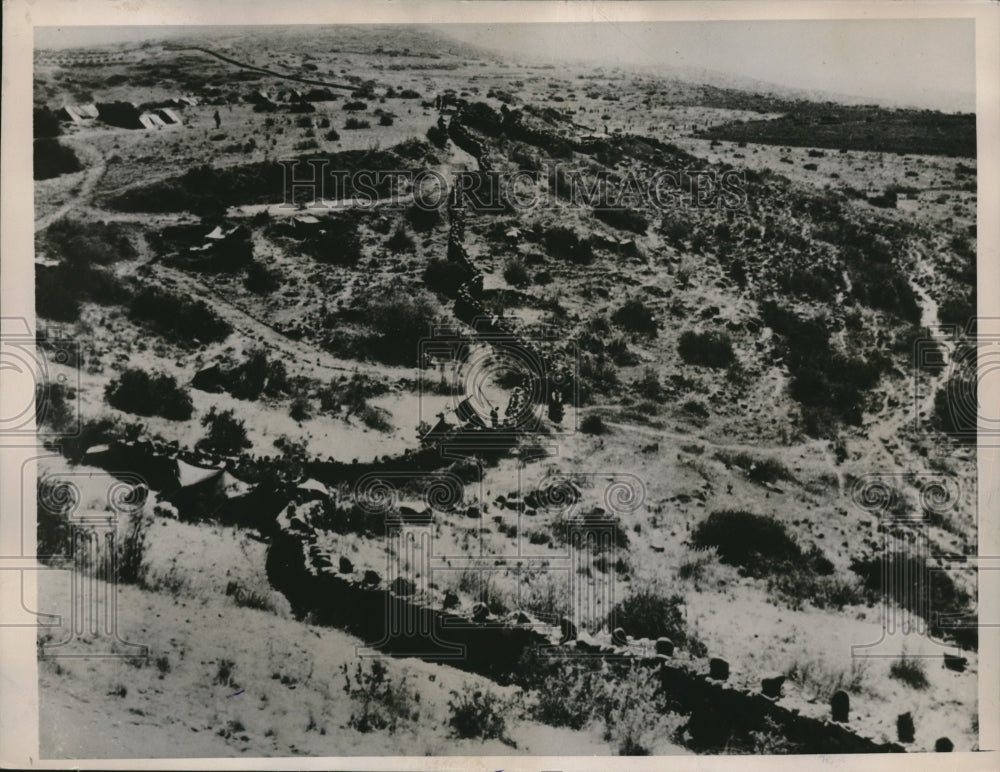 1936 Press Photo New defensive wall constructed in Tambien, Ethiopia- Historic Images