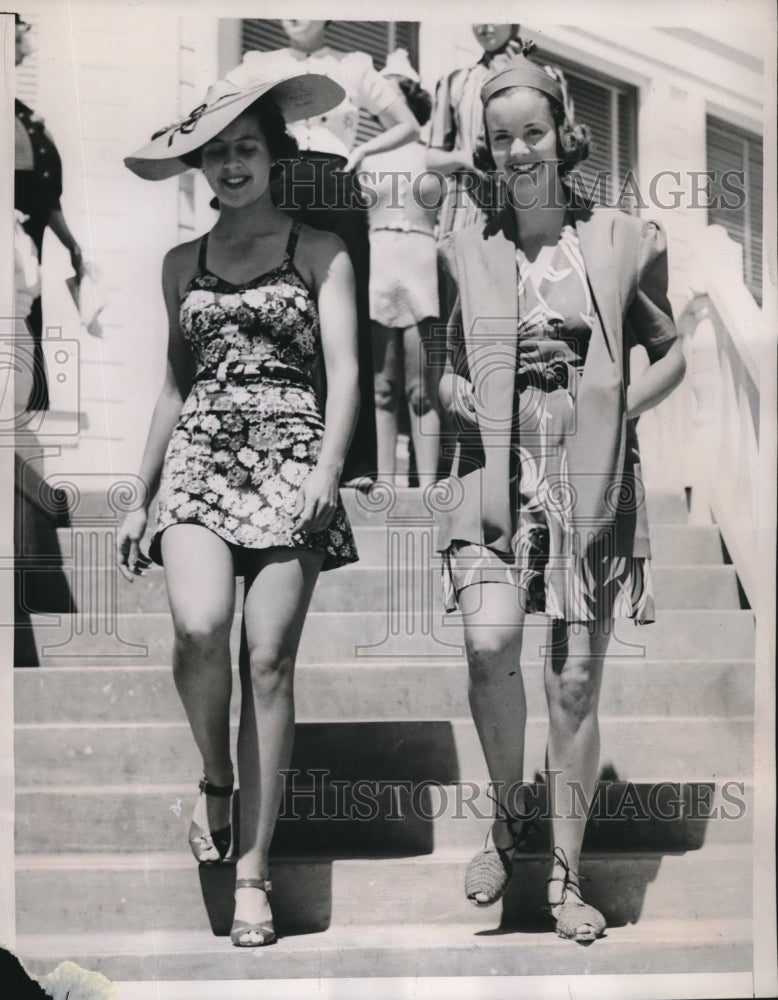 1938 Press Photo Jane McNair C.Marriner Berthole Hotel Del Coronado