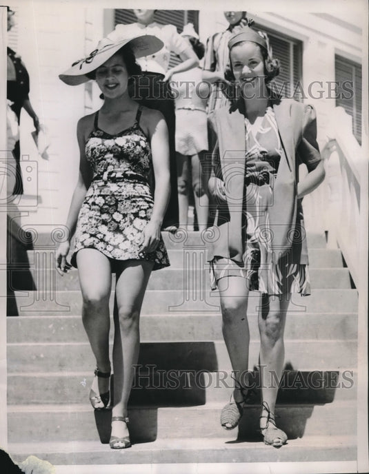 1938 Press Photo Jane McNair C.Marriner Berthole Hotel Del Coronado