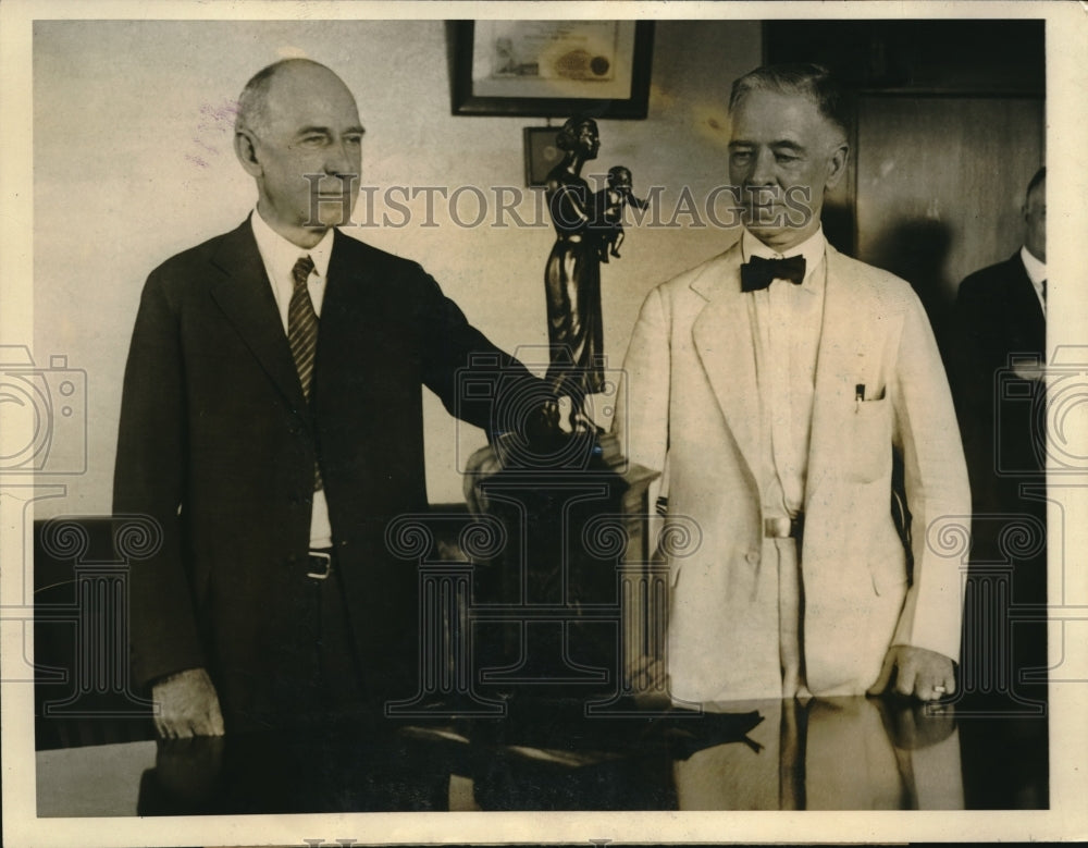 1925 Press Photo E. C. Finney , Asst. Sec. of the Interior Dept. & James H.