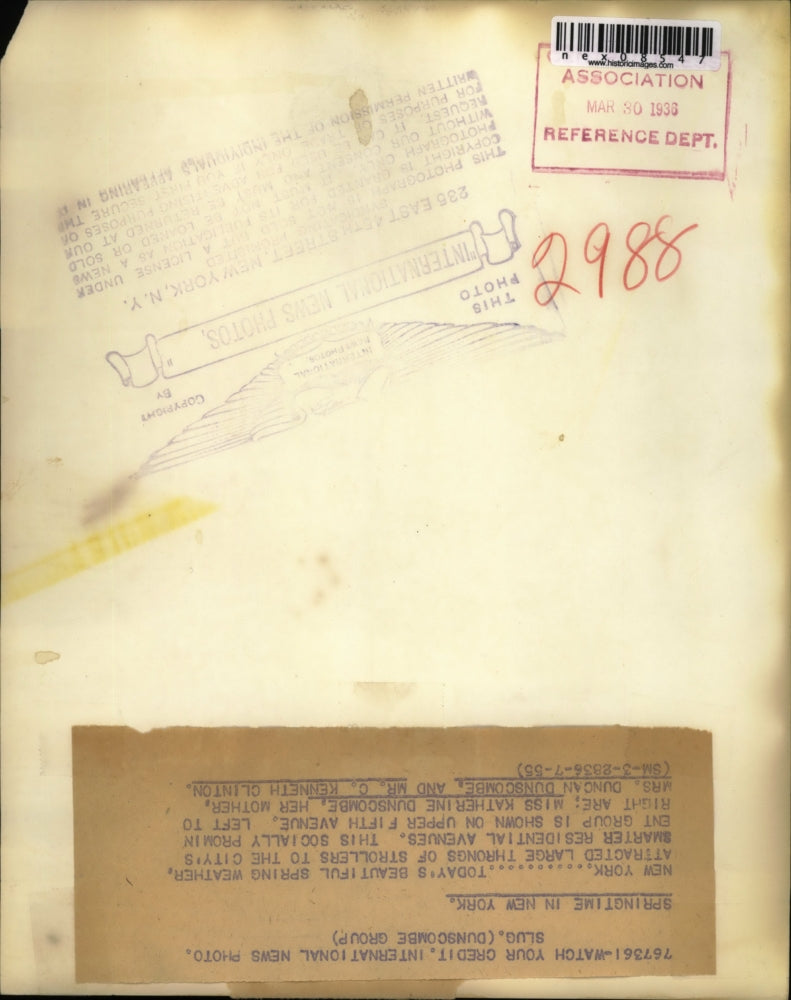 1936 Press Photo Miss Katherine Dunscombe, Mrs. Duncan Dunscombe, Mr.Clinton