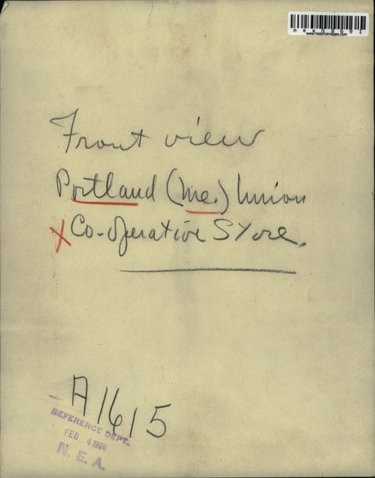Press Photo Front view of Portland. ME Union Co Op store