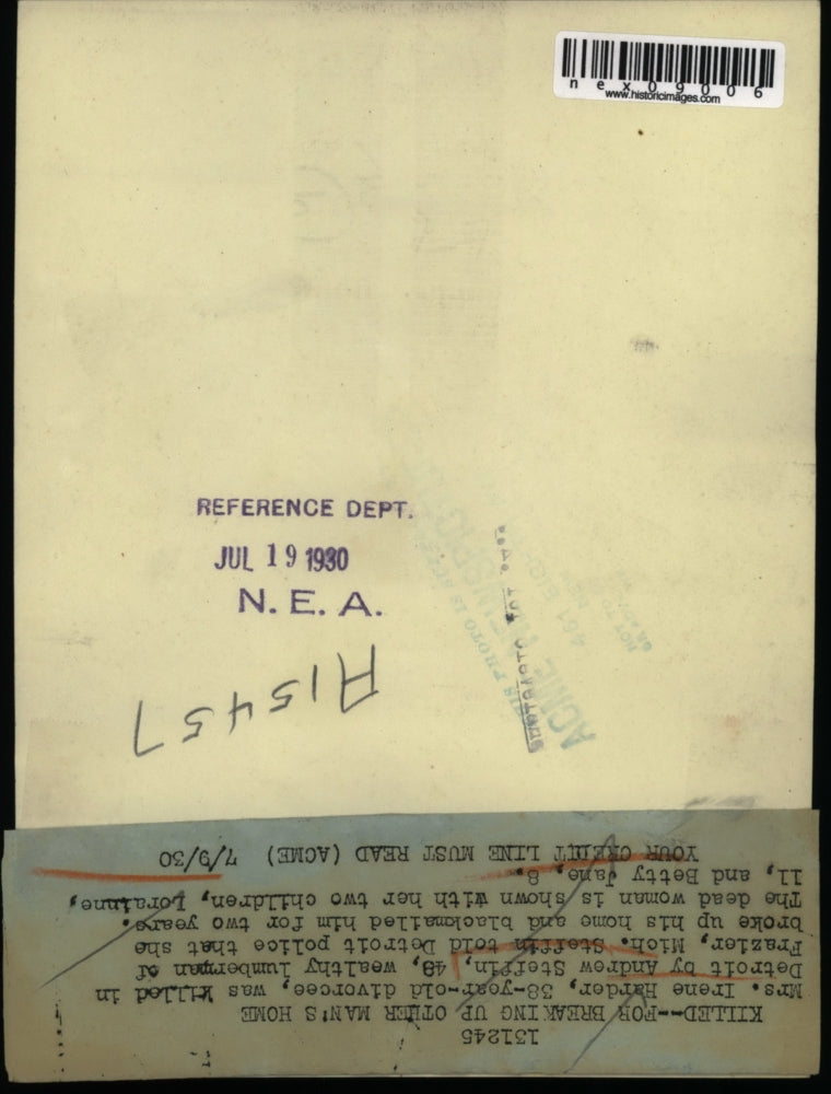 1930 Press Photo Mrs. Irene Harder, Andrew Steffin, Lorraine and Betty Killed