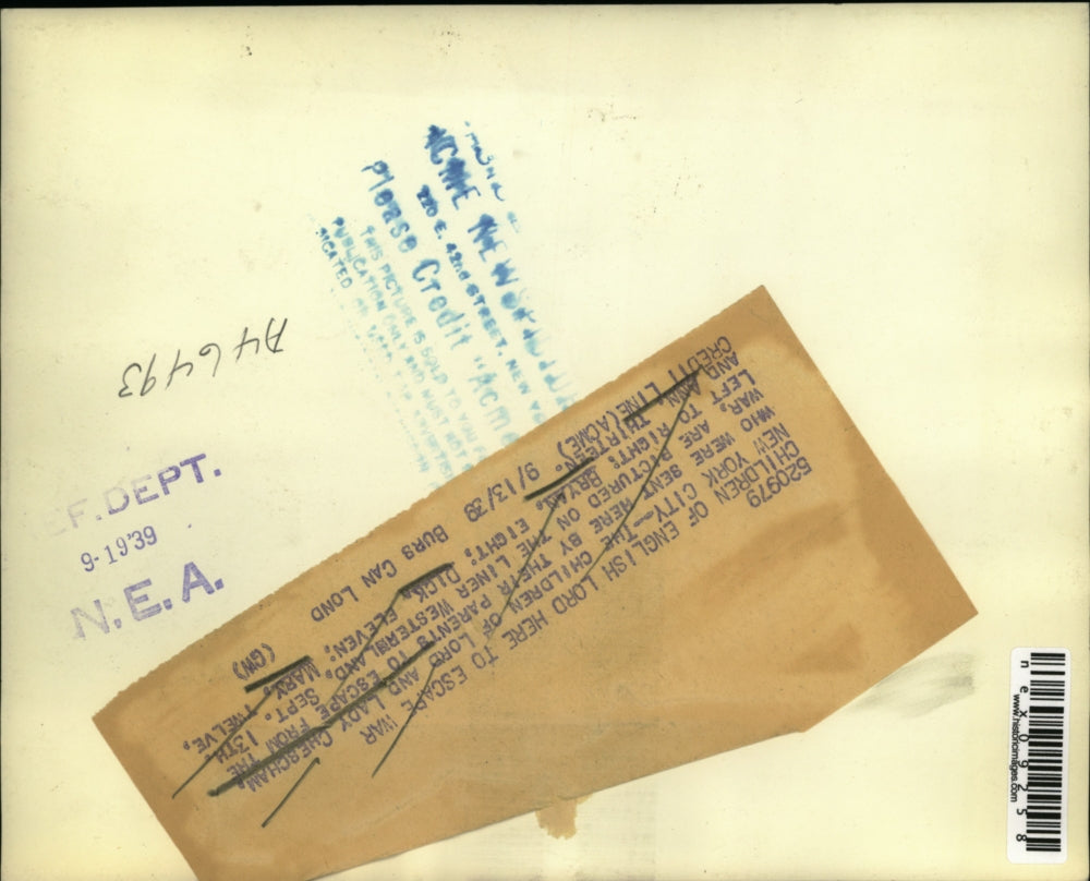 1939 Press Photo Lord and lady Chescam, Bryan, Dick, Mary Escape from war