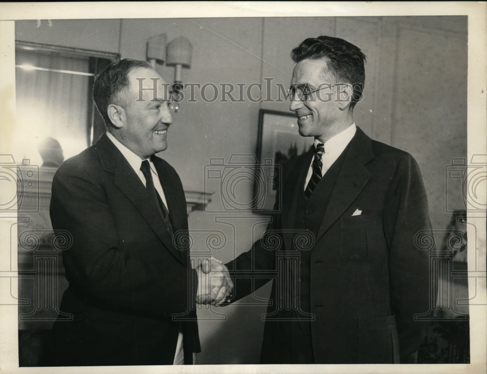 1934 Press Photo Fred Roth & Ernest Kilcup Elected Officers - nex09349