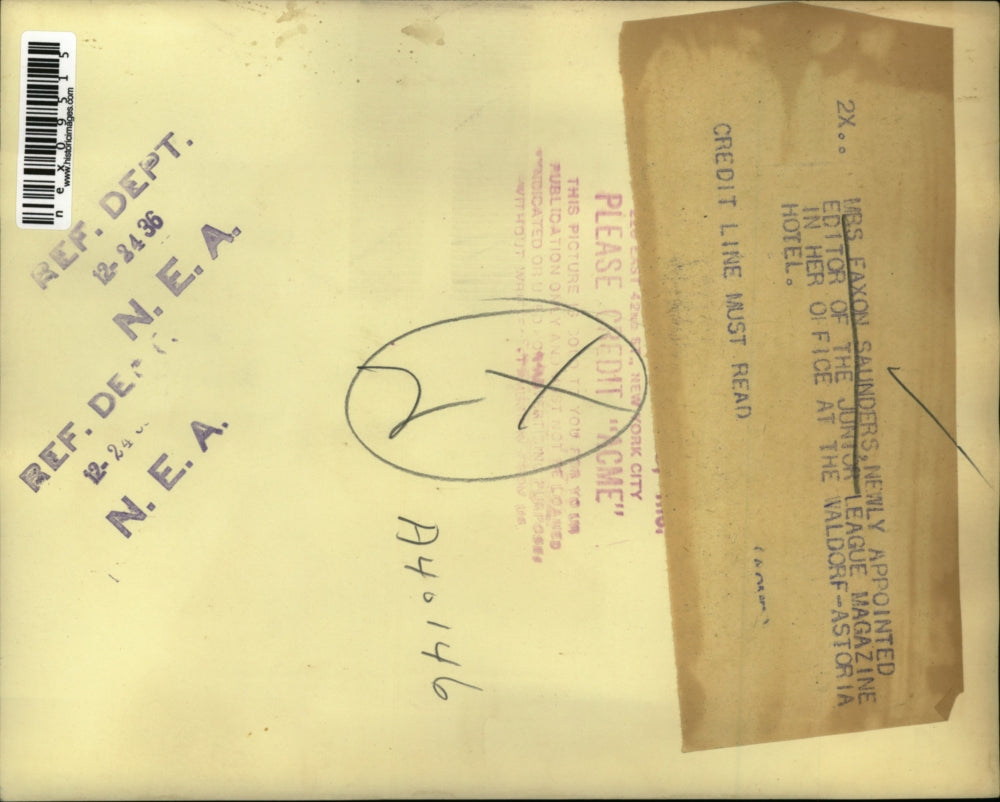 1934 Press Photo Mrs Faxon Saunders, new Editor of Junior League Magazine