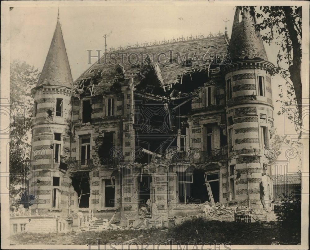 1927 Press Photo Jaulgenne On Mayne River Destroyed By German Shells - nex09689