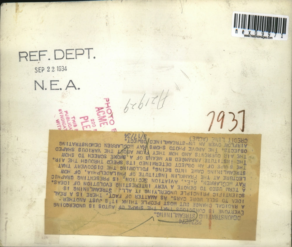 1934 Press Photo Ray McClarren during lecture at Franklin Institute of Pa