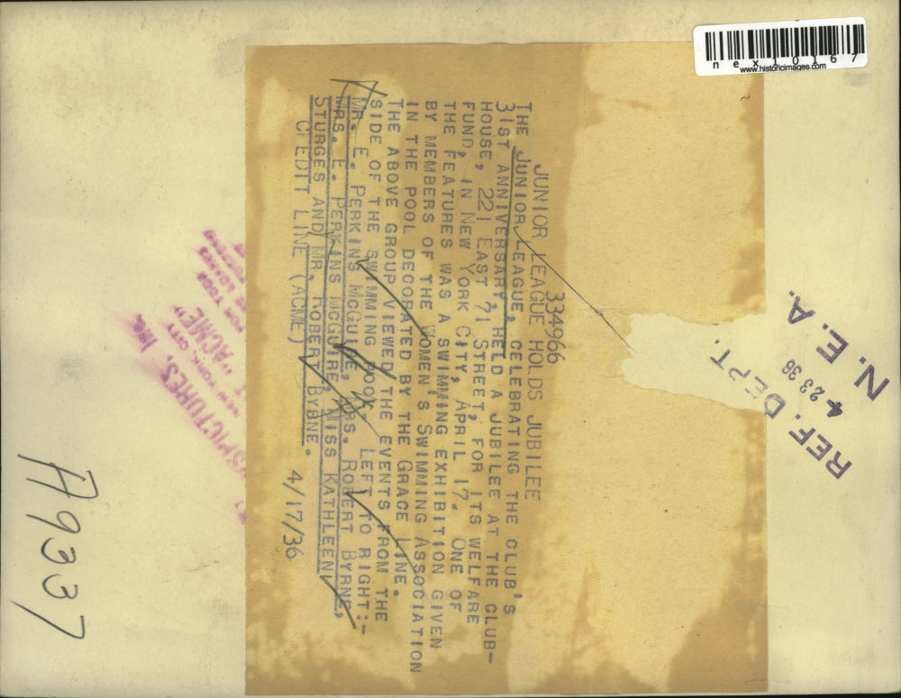 1936 Press Photo The Junior League celebrating the club's 31st anniversary