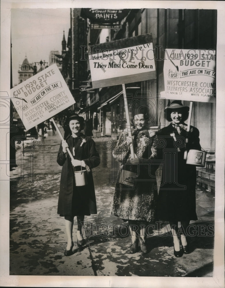 1939 Press Photo Taxpayers ask reduction of New York Taxes