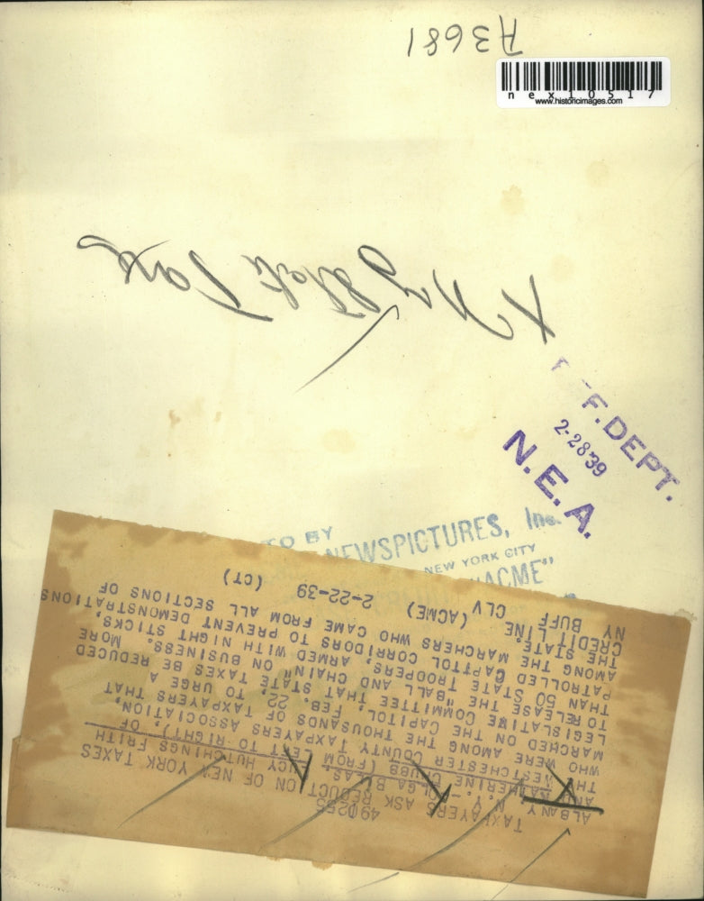 1939 Press Photo Taxpayers ask reduction of New York Taxes