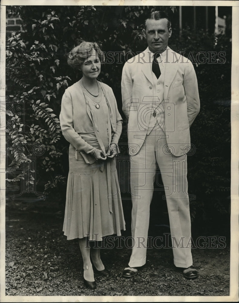 1930 Press Photo Mrs. Wright and son Prof. Baskin Wright of Univ. of Alabama.