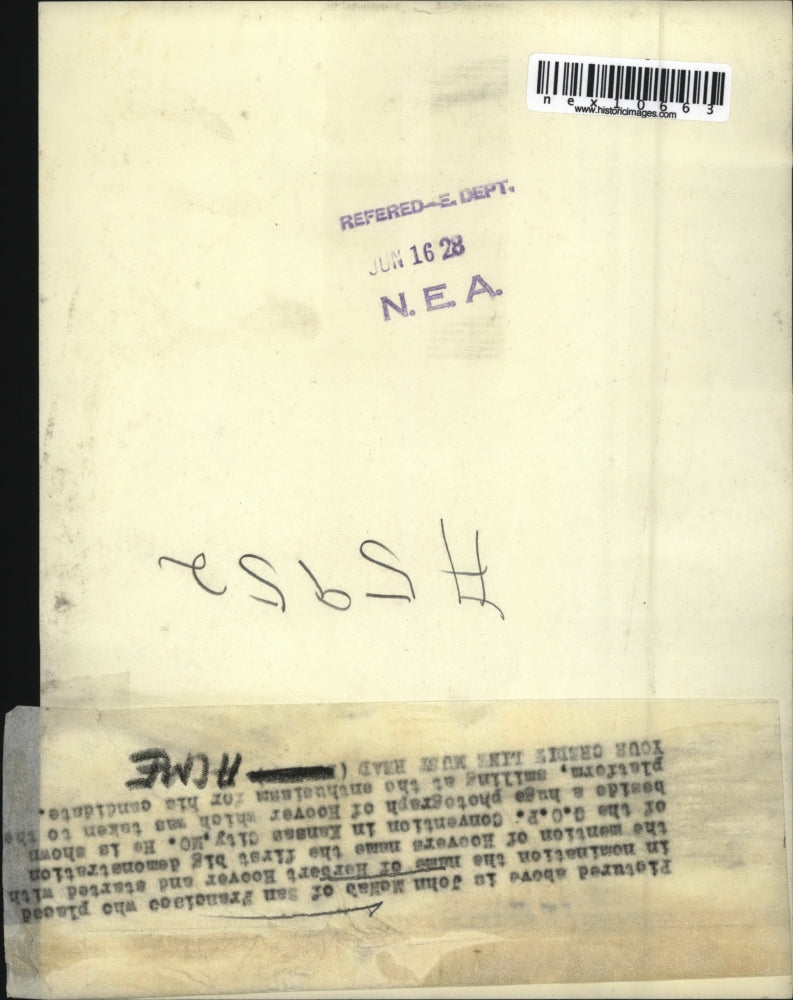 1928 Press Photo John McNab nominates Hoover at GOP Convention in Kansas City