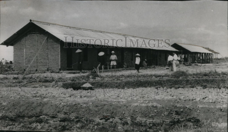 Load image into Gallery viewer, 1953 Press Photo Building in Tong Quong ,Vietnam
