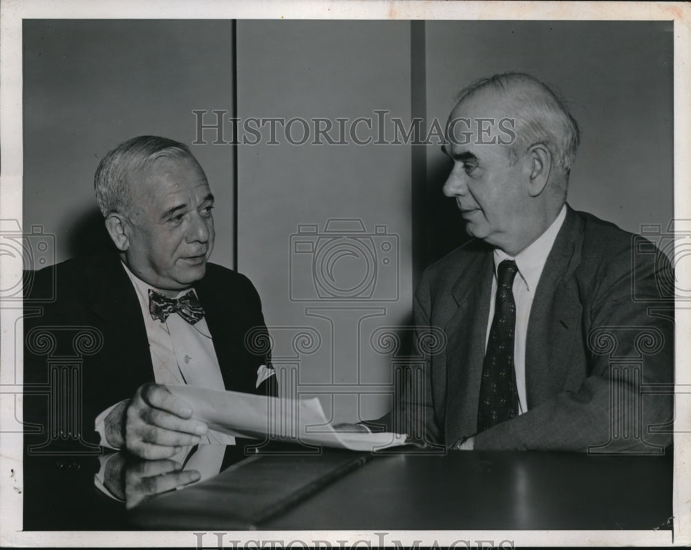 1948 Press Photo Jack Kroll & Philip Murray Meet For A General Review Of Poltics