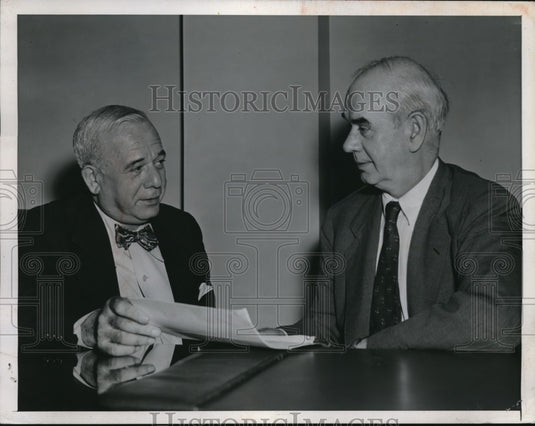 1948 Press Photo Jack Kroll & Philip Murray Meet For A General Review Of Poltics