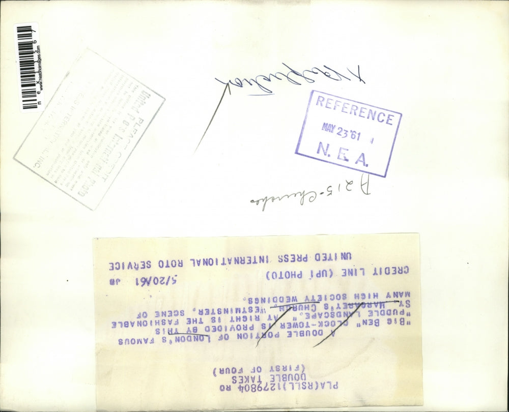 1961 Press Photo London's Big Ben & St. Margaret's Church Westminster