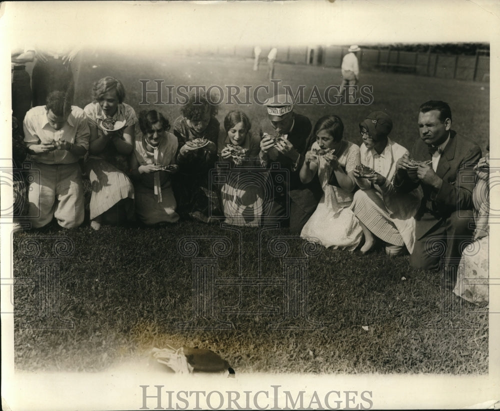 1928 Press Photo Barbecue & Field Day at Summer School of New York University
