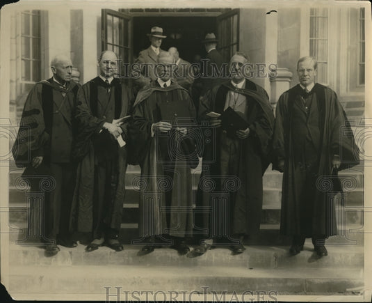 1928 Press Photo Engineering Lab Dedication Princeton A Trowbridge Z Klauder