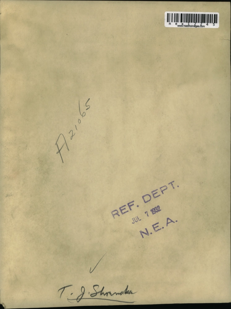 1932 Press Photo T.J. Shumaker - nex12245