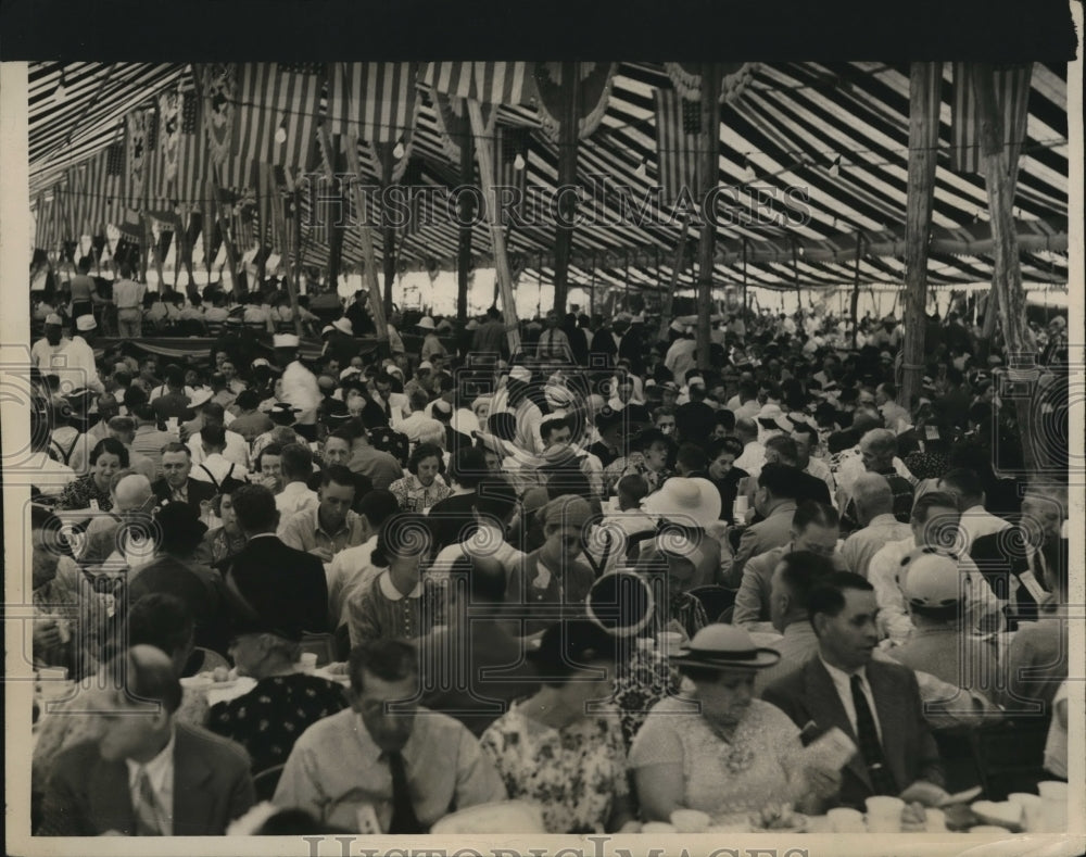 1954 Press Photo Indiana Republicans Anti FDR Rally At Homer Capeharts Farm