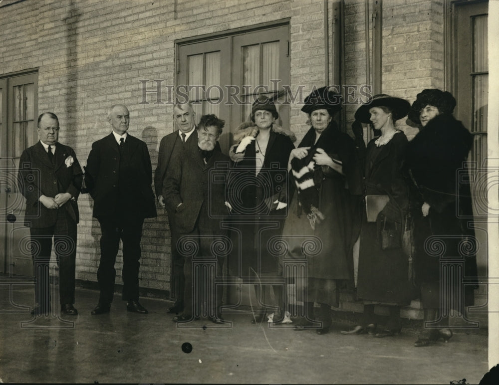 1921 Press Photo Woodrow Wilson Foundation Meeting, Robert W Woolley, Louis Post