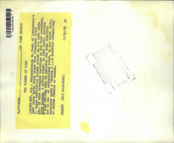 1969 Press Photo Spiro T. Agnew Demonstrators, Montgomery AL Jeff Davis ...