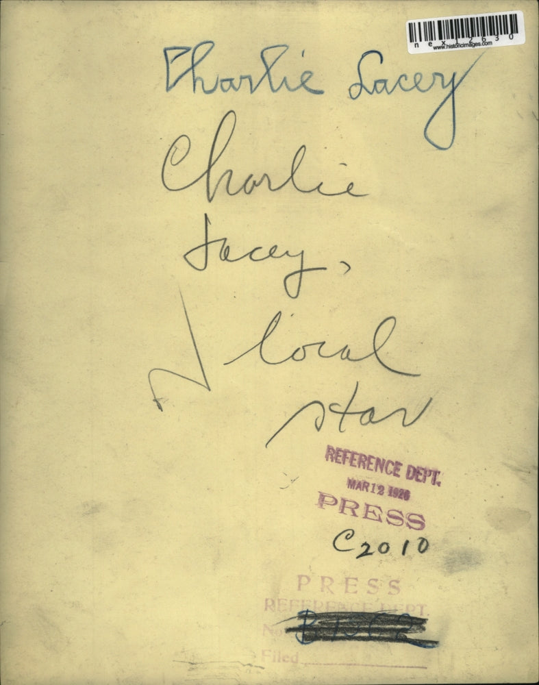 1926 Press Photo Charlie Lacey, local star