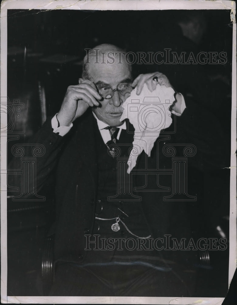 1936 Press Photo Financier J.P. Morgan in Washington, D.C.