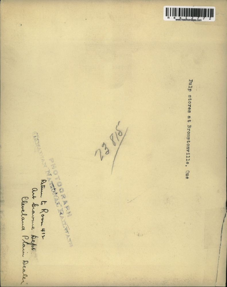 Press Photo Pulp Stores at Bromptonville Quebec - nex12772