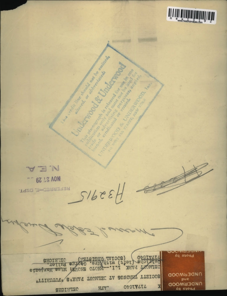 1929 Press Photo socialite Marjorie Oellrichs & Mrs George Fuller, Belmont Park