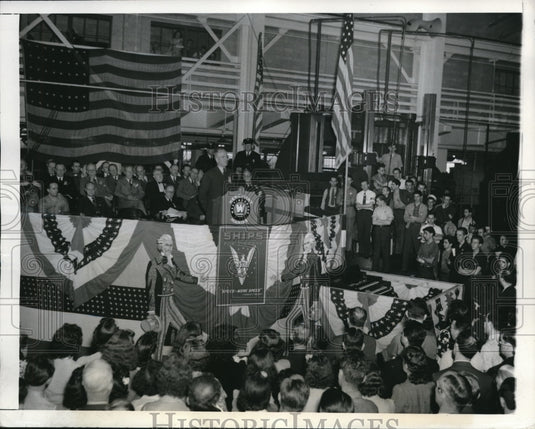 1942 Press Photo AW Robertson Dedicate Westinghouse Merchant Maring Plant In PA