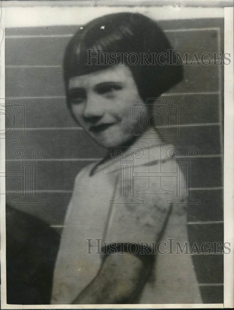 1927 Press Photo Evelyn Smith, 11, kidnapped by Robert McClelland
