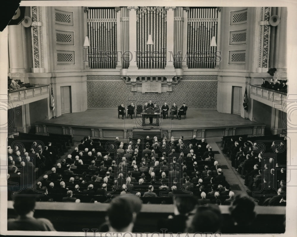 1940 Press Photo President Charles Seymour of Yale University Addressed Alumni