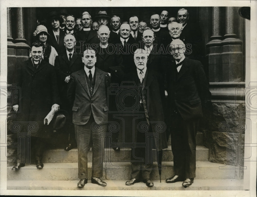 1928 Press Photo In fornt Rev. A.G. Sloop, Rhondda Williams, Dr. S.M. Berry