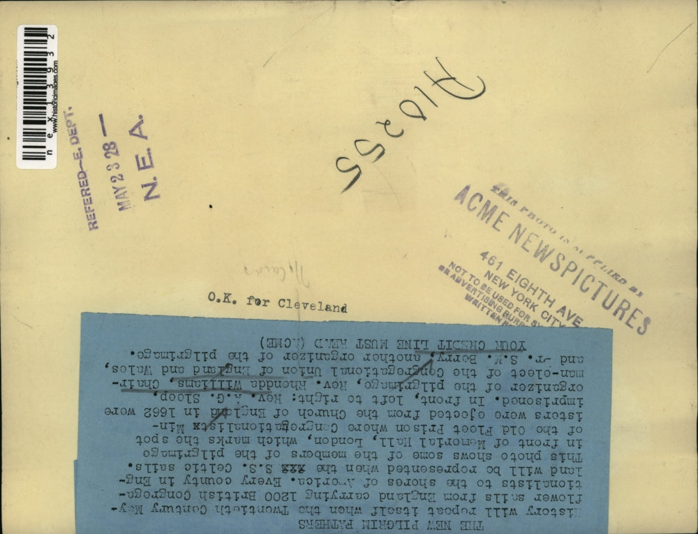 1928 Press Photo In fornt Rev. A.G. Sloop, Rhondda Williams, Dr. S.M. Berry