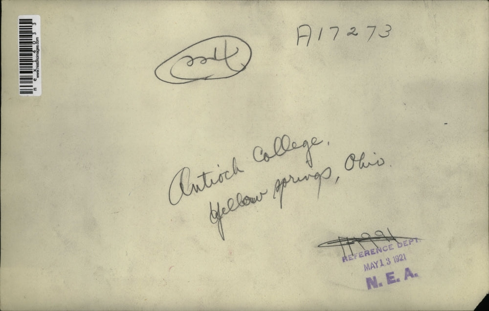 1921 Press Photo Antioch College campus at Yellow Springs Ohio