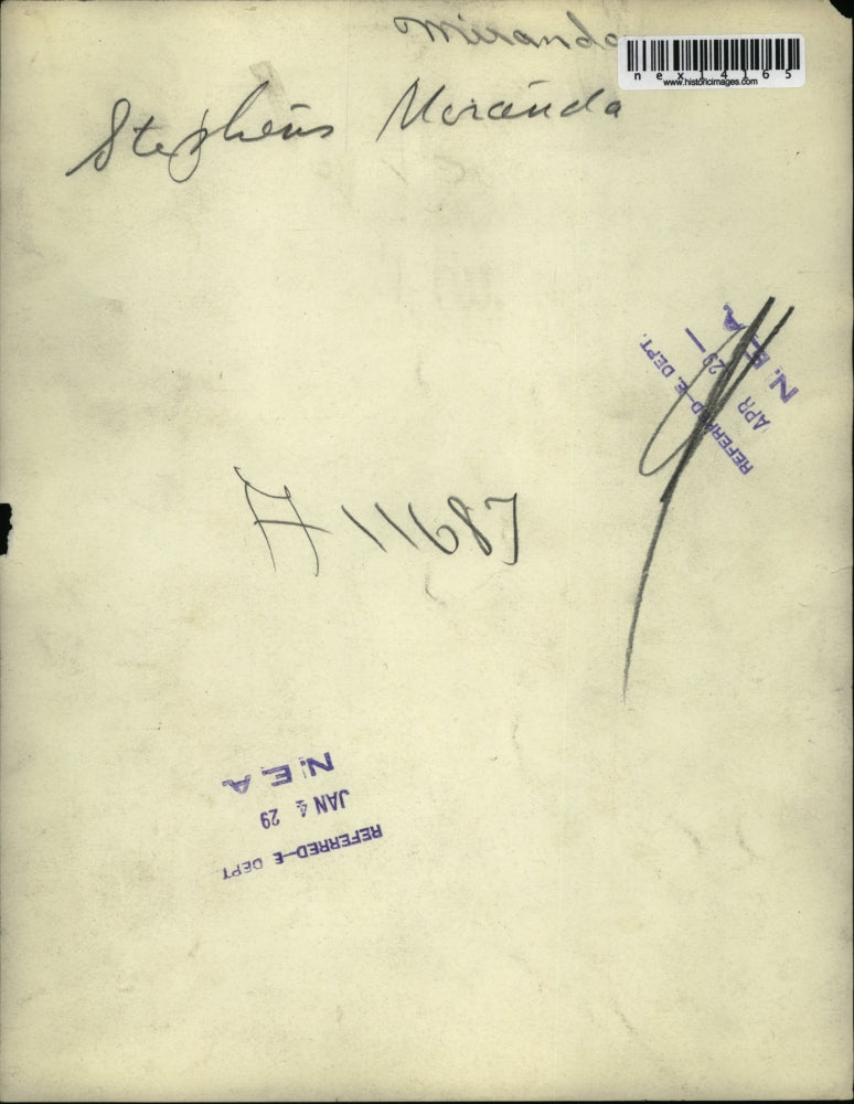 1929 Press Photo Stephens Miranda - nex14165