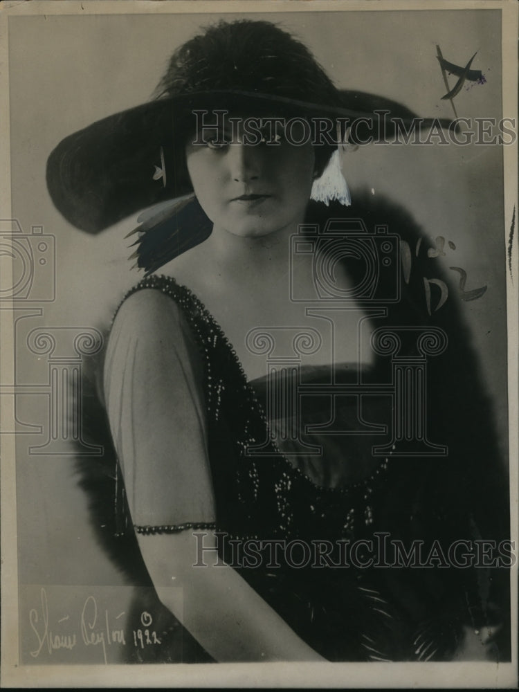 1922 Press Photo Mrs Lawrence E Smith of Kansas City perished with her husband