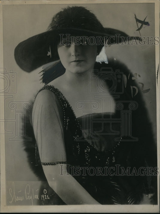 1922 Press Photo Mrs Lawrence E Smith of Kansas City perished with her husband