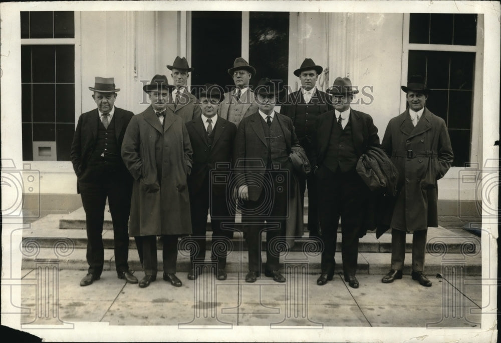 1927 Press Photo John Moore, Phil Murray Sec of Labor, J Lewis UMW